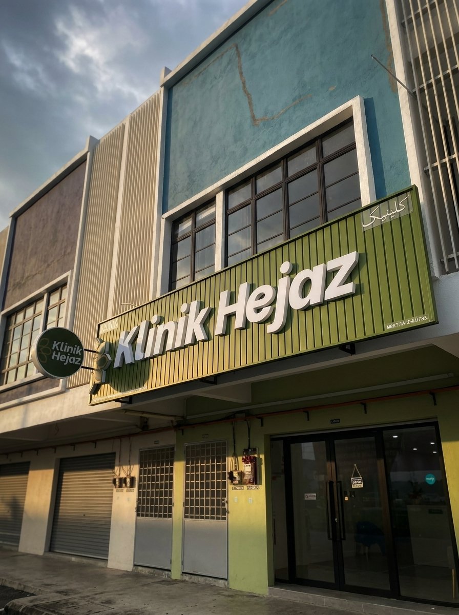 Papan tanda Klinik Hejaz